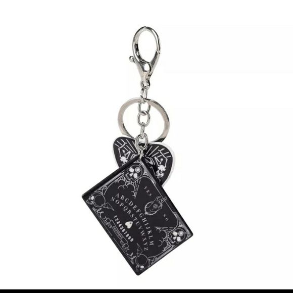 Halloween Ouija Planchette Black Pompom Keychain Handbag Tag - Picture 5 of 11